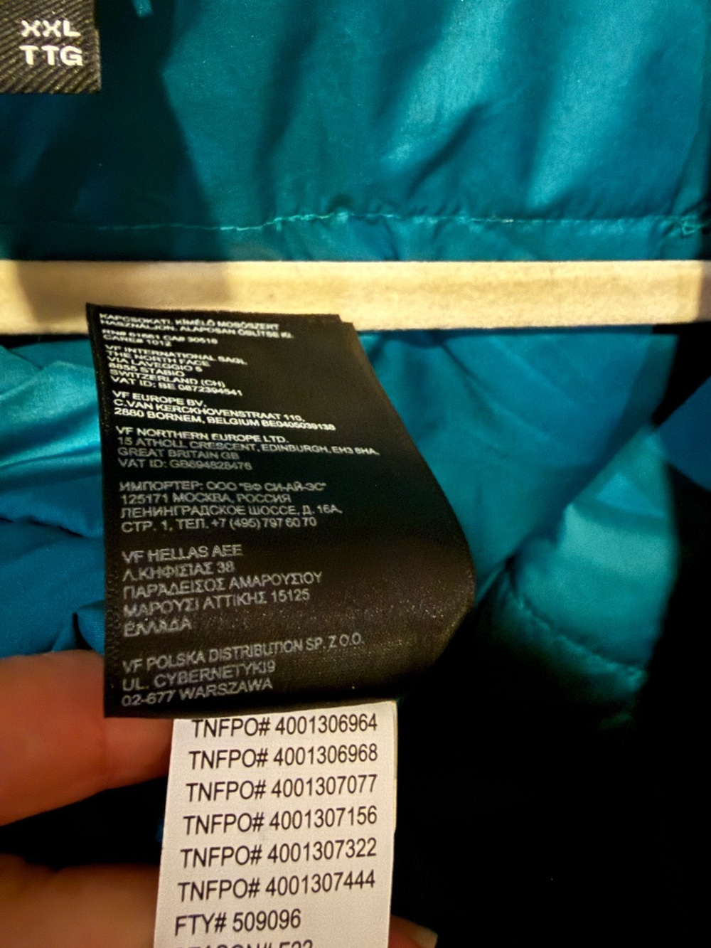 The North Face Carto Triclimate 3 in 1 DryVent Jacket Mens XXL Teal Blue Winter - Picture 8 of 10